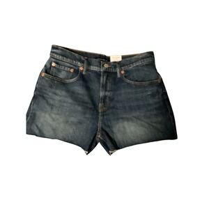 NWT Lucky Brand Women's Relaxed Fit Denim Shorts Frayed Hem‎  Size 28
